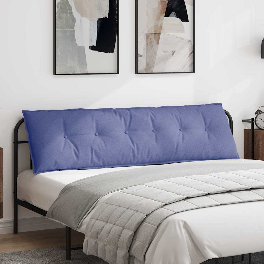 Blue Denim Back Cushion 180 x 19 x 50 cm Fabric
