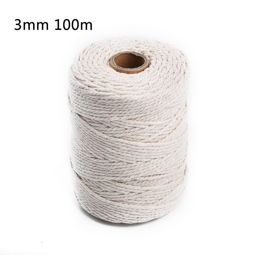 Sale~Natural Beige Cotton Twisted Rope Craft Macrame Artisan String High Quality