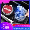 For Jeep Car Ashtray LED Light Portable Ashes Ash Accessories For Jeep Grand Cherokee Wrangler JK Gladiator Compass Renegade