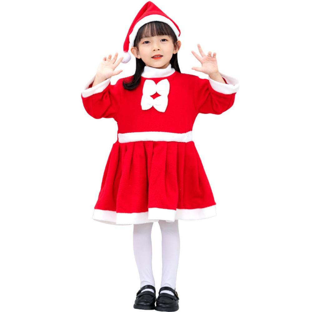 Fleece Children's Christmas Clothes Long Sleeve Kids Cosplay Clothes  Children