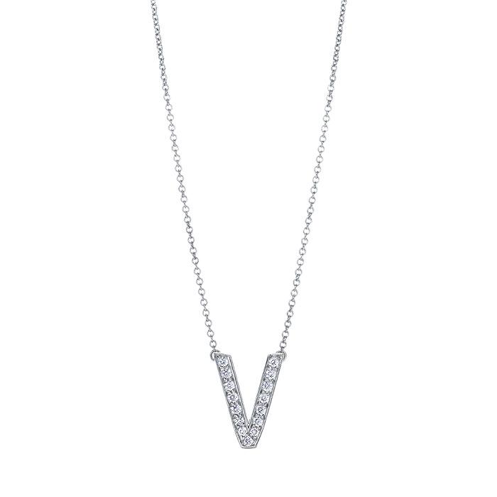 Collana con Ciondolo Alfabeto Argentato Stile Coreano - Catena Clavicola Moda Donna