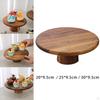 Wood Cake Stand Dessert Display Plate Kitchen Server Tray High Pedestal Cheese Board Multiuse for