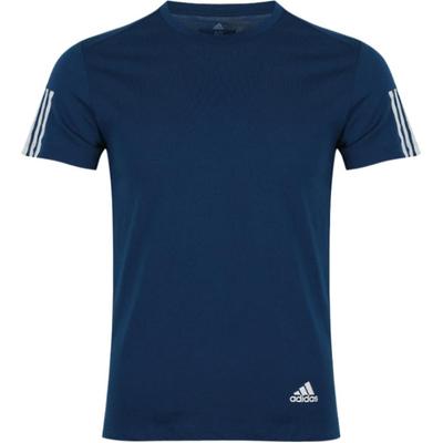 Soft Round Neck Sports Tee Men Tops Blue EC3709