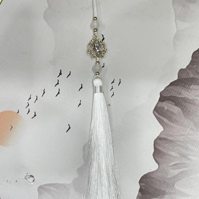 Vintage Chinese Hanfu Pendant Traditional Tassels Waterdrop Waist Pendant Fashionable Jewelry Decor for Celebrations