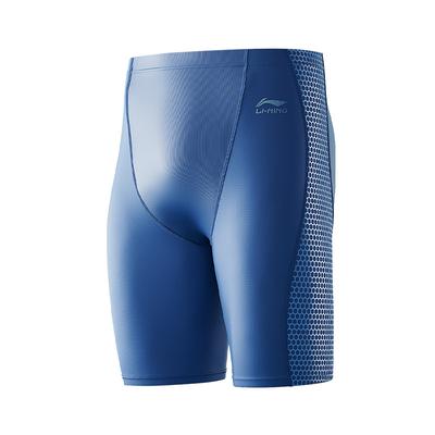 Li Ning Sports Hochelastisch Bequem Antibakteriell Wasserdicht Slim Badehose Herren Bademode Blau LNKV206-2
