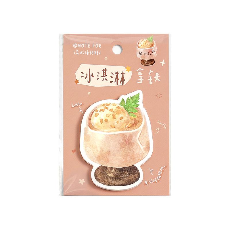 Gift NOTE FOR Notes Slow Life Coffee Series Retro Drink Notebook Message Memo Kawai Stationery Office Accessories Memo Pad