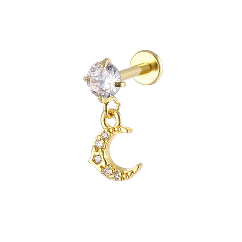 Internally Threaded Lip Stud Ear Cartilage Hoop Dangle Body Piercing Jewelry