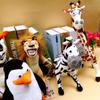 6 Pcs/set  Animation Film Madagascar Plush Toys Cartoon Lion Giraffe Penguin Zebra Hippo Lemur Dolls Kids Baby Birthday Gifts