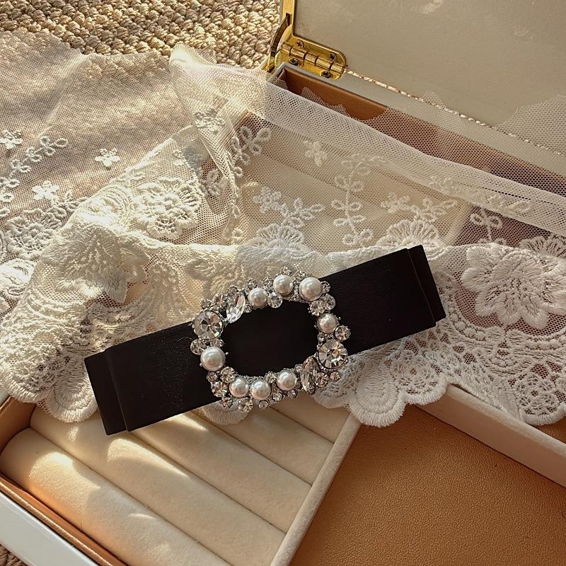 Bow Hair Clip with Exquisite Crystal for Women's Ponytail, High Quality