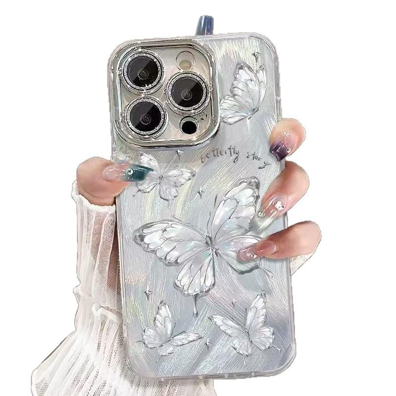 Flying Butterfly for IPhone 16 Mobile Phone 15 Case 14 Protection for IPhone 13 Set 12 Silicone Full Cover 11pr