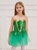 Girls Carnival Halloween Christmas Party Elf Cosplay Costume Sleeveless Princess Dress Tutu Tulle Skirt