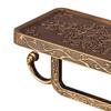 Aluminum Paper Roll Rack Vintage Style Carved Floral Design Toilet Paper Towel Holder Rustproof Wall Mounted