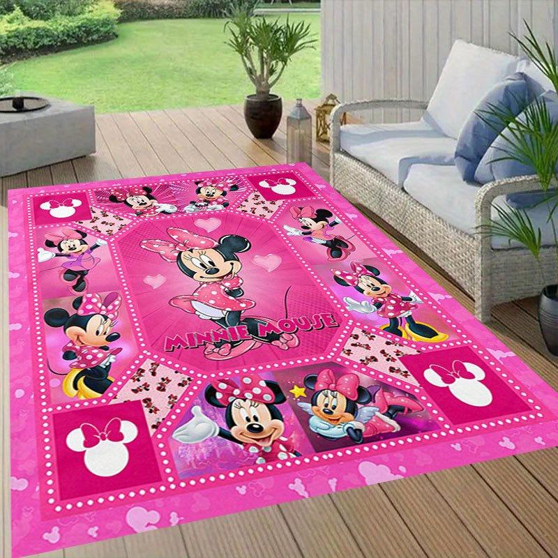 1pc Disney Cartoon Characters Pattern Carpet Area Rug Non-slip Carpet Hand Washable Floor Mat Suitable For Living Room Bedroom Home Decor Ro