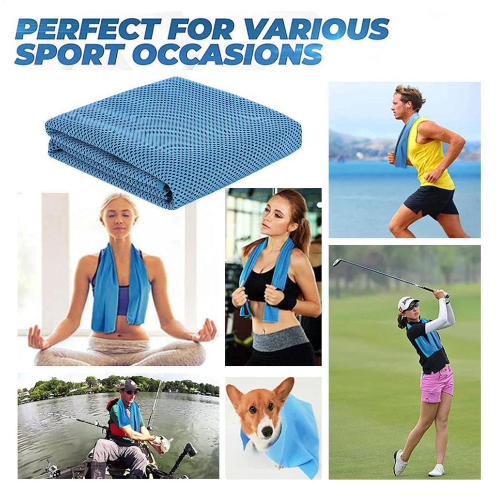 Cooling Towels Sweat Towels Cooling Towels For Neck And Face, Yoga, Camping, Running, Fitness, Workout Breathable Chilly Towel