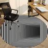 1pc Optical Illusion Chair Carpet for Office, Round Non Slip Durable Large Size Office Carpet, Suitable for Office