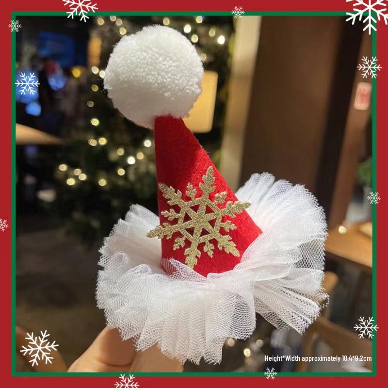 Festive Reindeer Antler Hair Clip with Snowflake - Hot-Selling Christmas Hair Accessories for Children