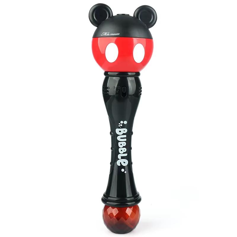 Mickey Cartoon New Bubble Machine Boys And Girl Magic Stick Toys New Mickey Mouse Minnie Electric Soap Bubbles Gift For Children