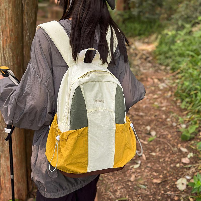 

Contrast Color Stitching Backpack Women s Lightweight Travel Mountaineering Backpack Small зелений/фіолетовий