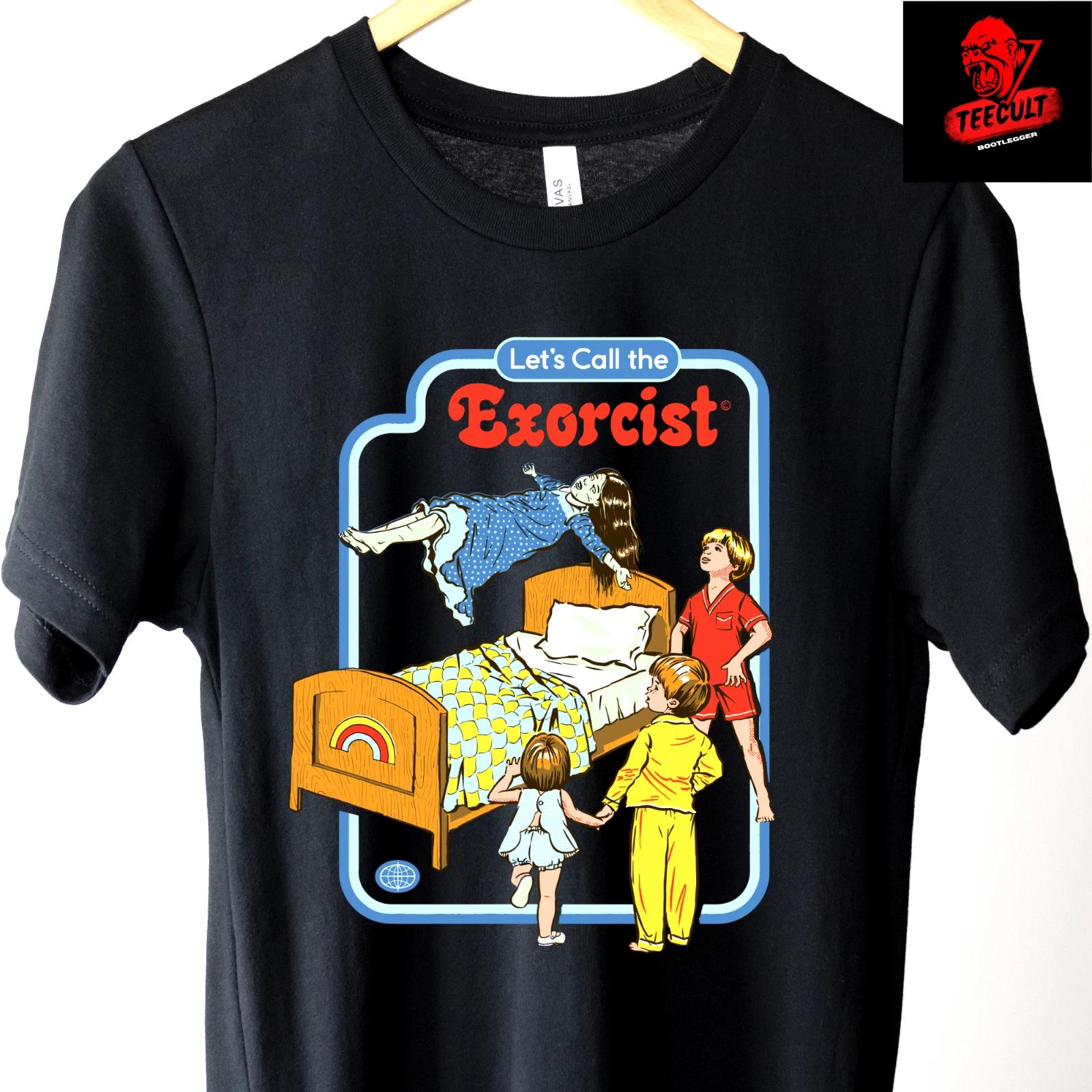 Men s and Women s T-shirts Let s Call The Exorcist Steven Rhodes Adult Dark Humor Retro XL