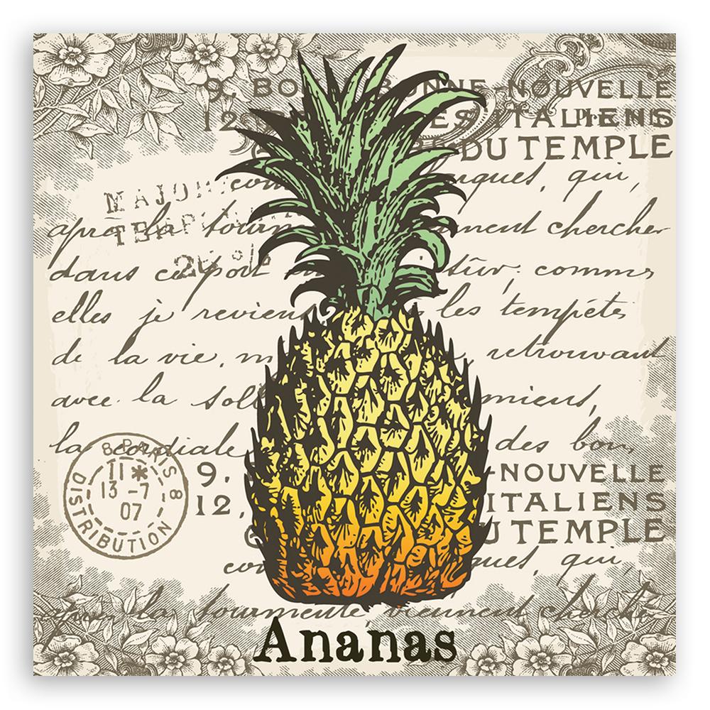 Canvas Print Pineapple Vintage