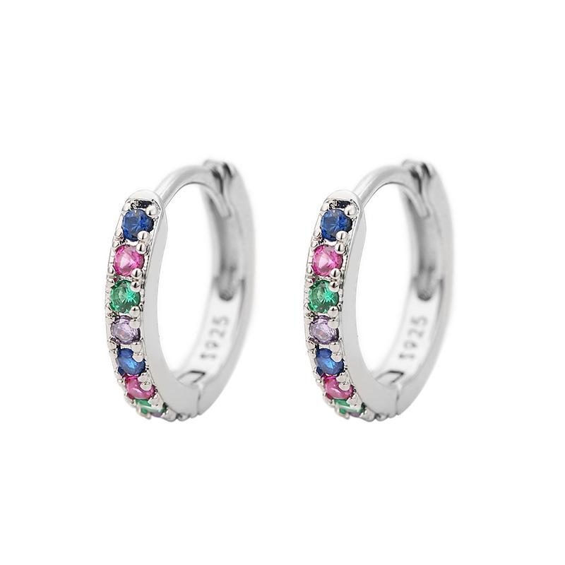 Mini Diamond-Studded Rose Gold Ear Cuff Hoop Earrings, Available In 5-9mm Sizes
