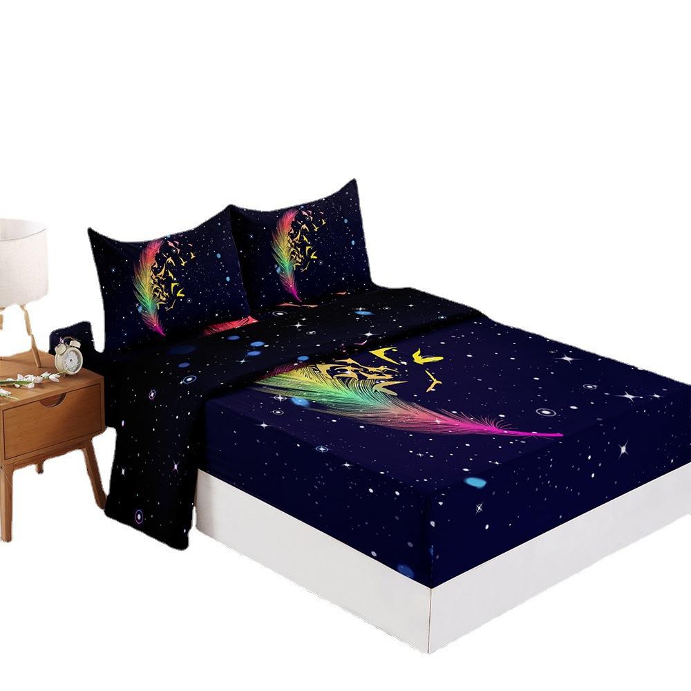 Four-Piece Mattress Sheet Digital Printing Dream Catcher Mattress Protective Cover Bedding