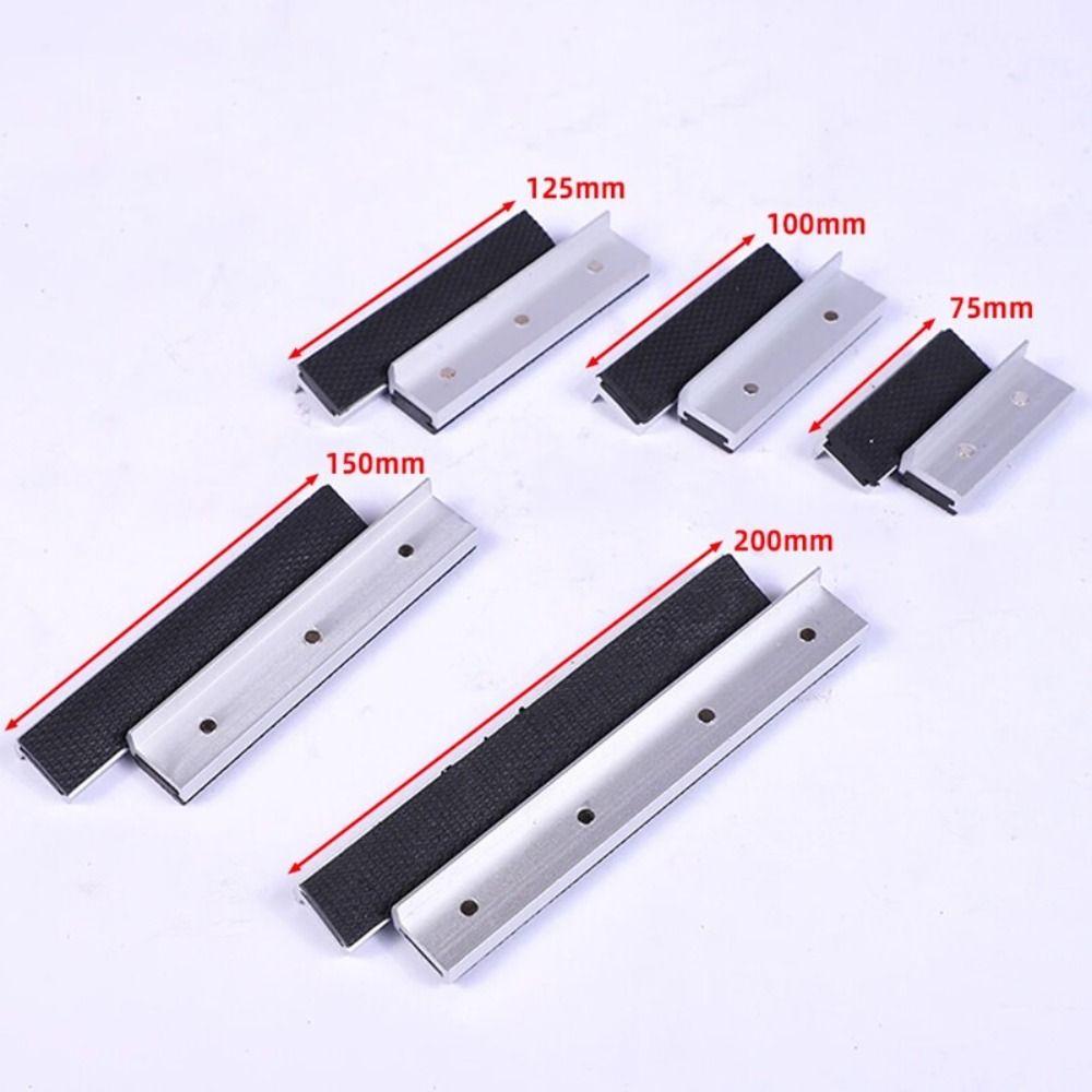 Universal Fit Silver Vise Jaws Multi-Purpose Protector Cover Vice Jaw Covers Strong Magnetic Universal Vice Jaws Metal Vice