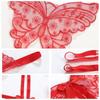 Open Crotch Lace Embroidered Panties Butterfly Bowknot T-Pants Lingerie Sexy Mesh Thongs  Girl