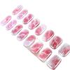 Self-Adhesive UV Polish Nail Strips 3D Glitter Marble Full Cover Nail Wraps  Women