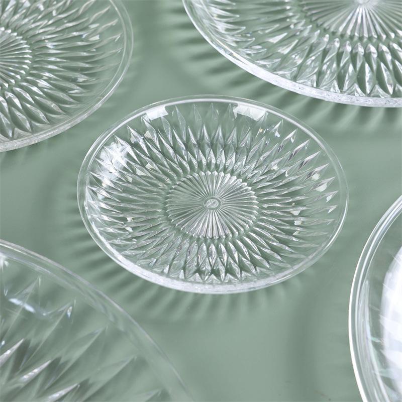 Transparent Fruit Plate for Snacks And Candies Clear Plastic Fruit Tray for Home And Kitchen