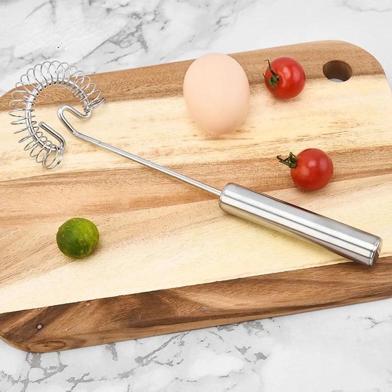 Frusta a Molla in Acciaio Inossidabile per Uova Portatile Manuale a Spirale Accessori da Cucina Frullatore per Latte Frusta per Montare Accessori da Cucina