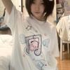 Sommer Kawaii Süße T-Shirts Damen Japanische Mode Harajuku Streetwear Cartoon-Druck Lockere T-Shirts Oberteile Weich Gril Y2k