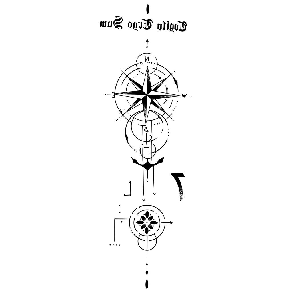 Advanced Sense Thorns Sun Moon Lotus Totem Crown Butterfly Love Flower Arm Waist Tattoo Sticker