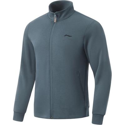 Li Ning Bequeme Lässige Stehkragen Einfarbig Jacke Herrenjacken Dunkelblau AWDU173-4