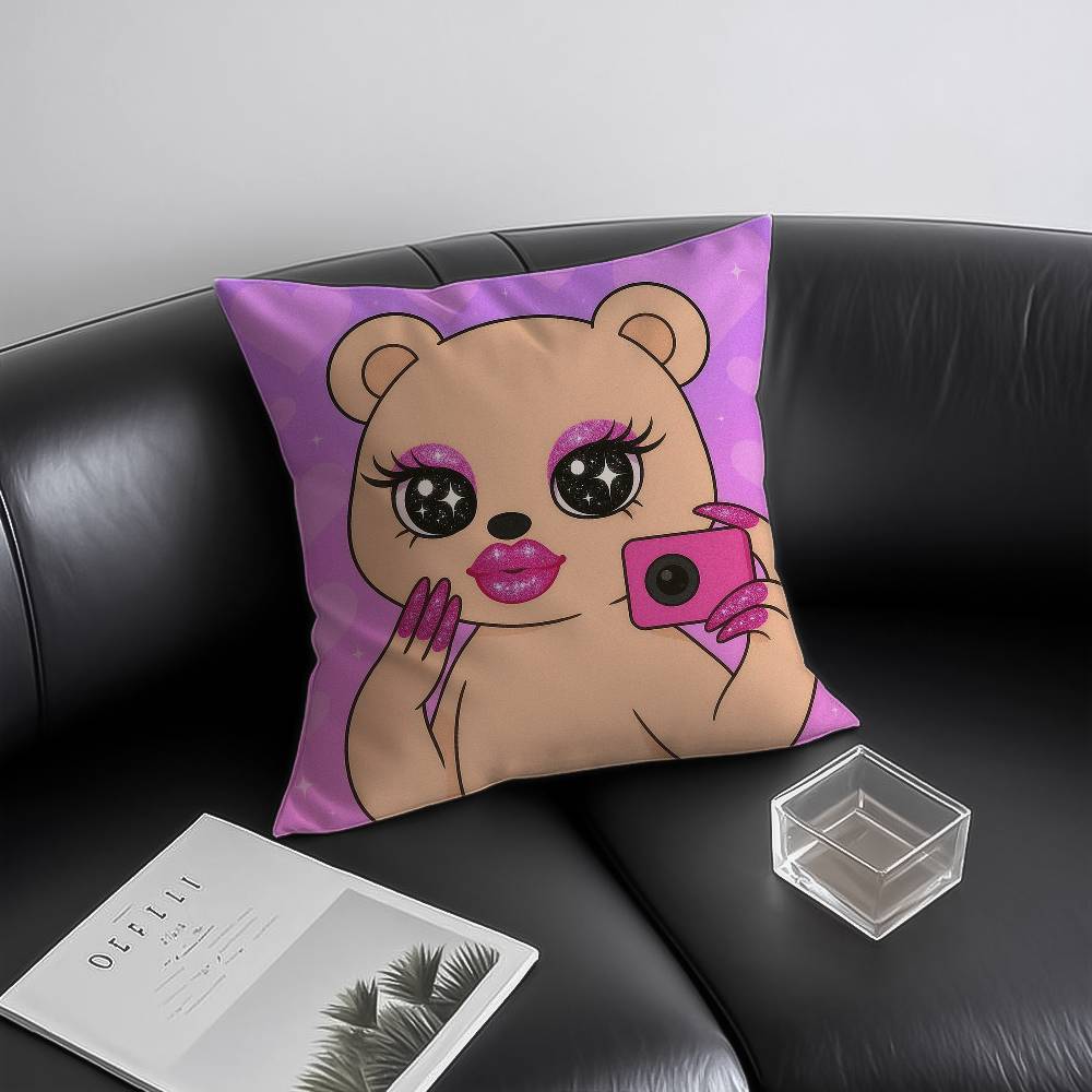 Nail Art Animals Pillow Case Anti-dustmite Invisible zipper Sofa Bed