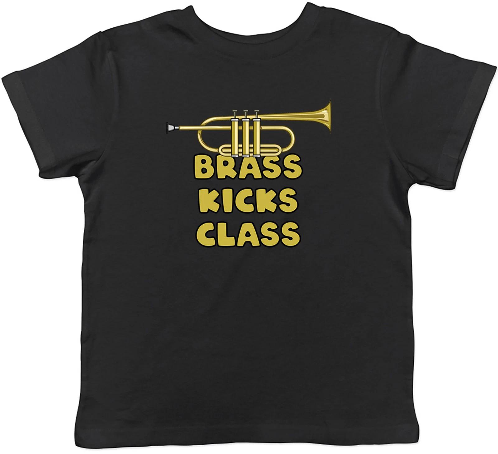 

Brass Kicks Class Funny Trumpet Trumpeter Kids T-Shirt Boys Girls Gift 120