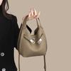 Bucket Bag Women's New Women's Bag Leather Portable Vegetable Basket Bag High-end Single Shoulder Messenger Bag