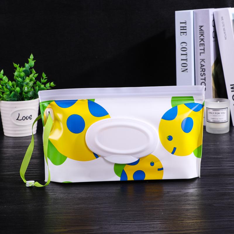 Waterproof EVA Baby Wipes Tissue Bag with Window and Pull-Out Design