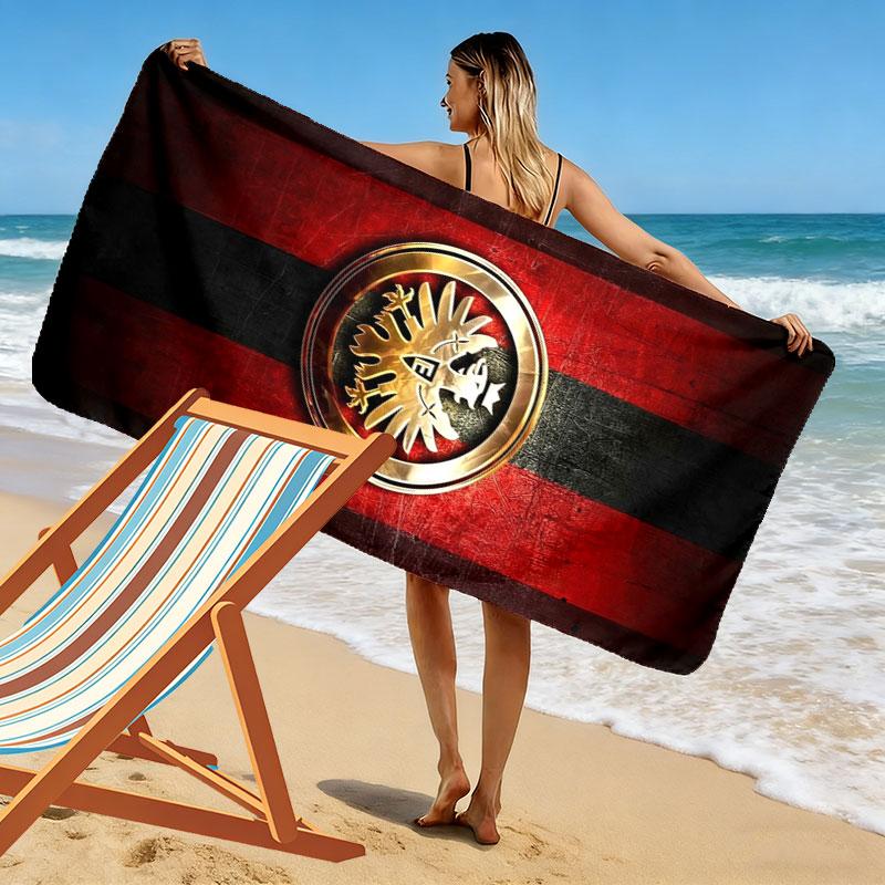 Eintracht Frankfurt Print Beach Towel, Large Soft Quick Dry Towel for Beach Camping Swimming