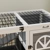 Wooden Rabbit Hutch, Guinea Pig Cage, with Removable Tray, Openable Roof, Grey