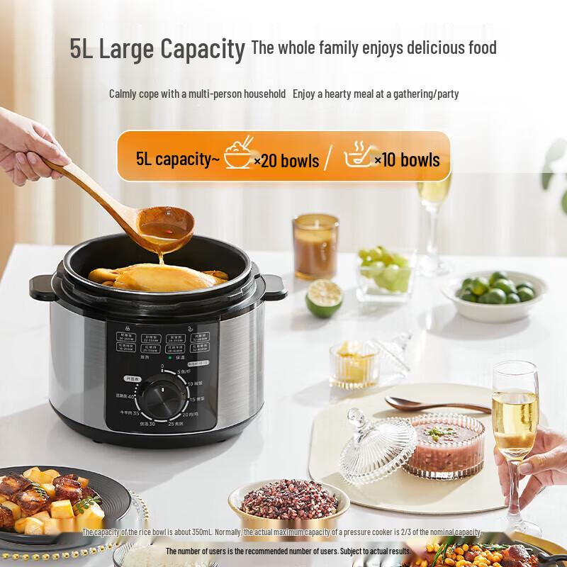 Midea 5L Electric Pressure Cooker CN plug (adapter included)