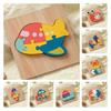 Wooden 3d Puzzle Cognitive Animal Traffic Shapes Matching Blocks For Early Education