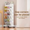 Floor Mounted Movable Bookshelf With Wheels Classroom Desk Storage Rack Study Large Capacity Multi-Layer Book Storage Rack