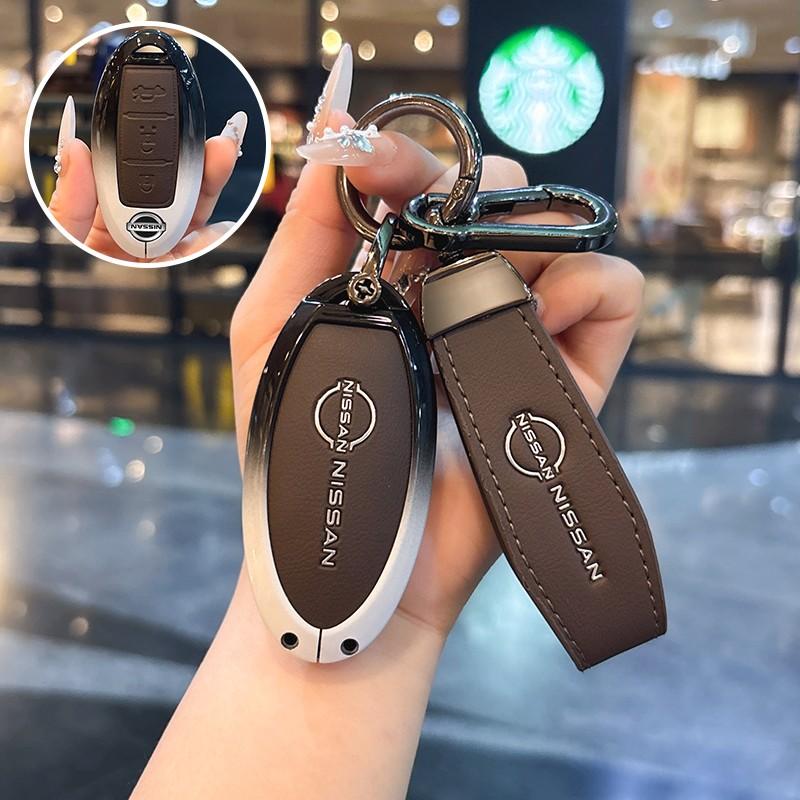 Auto Remote Key Case Holder Cover Shell Fob Holder for Nissan Qashqai J12 Juke Teanya X-trail T33 Kicks Altima Ariya 2023 2024