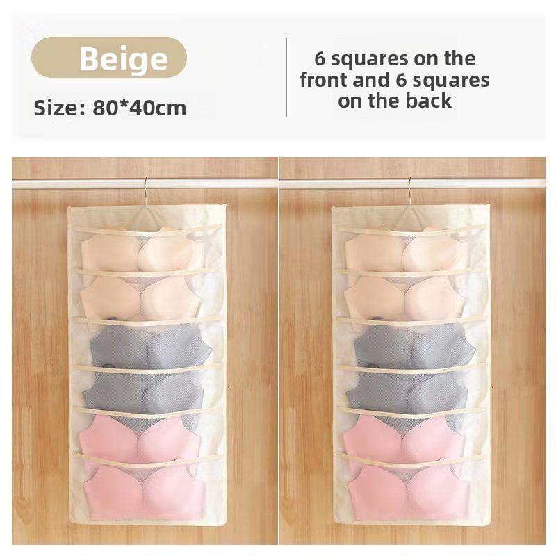 1pc  Double-sided Underwear Storage Bag, Hanging Underwear and Underpants Storage Bag, Compartments for Household Use