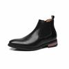 Trendy Fashion British Chelsea Boots Men's Pointed Business Casual High-top Leather Shoes Retro Short Boots Heightening Martin Boots