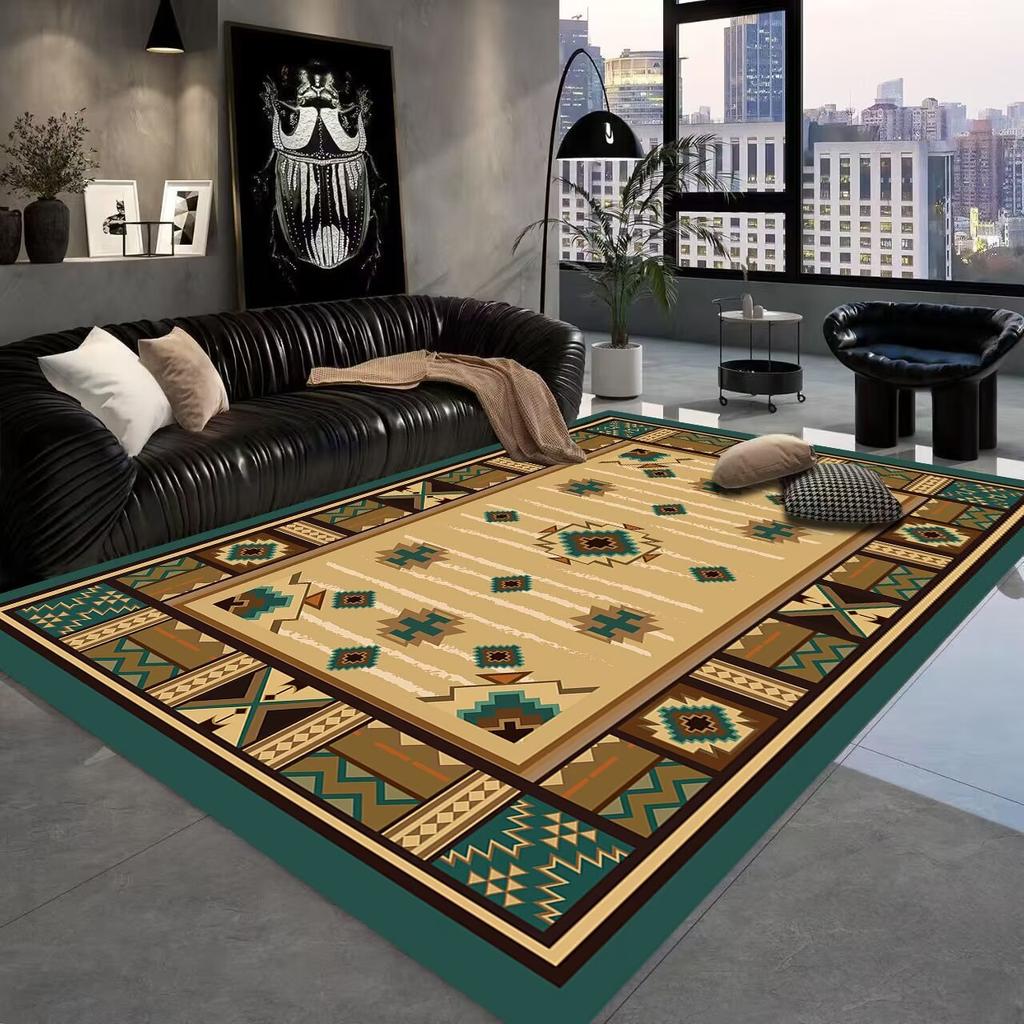 Retro Persische Luxusteppiche Große Fläche Wohnzimmer Boho Dekoration Rutschfeste Teppiche Schlafzimmer Nachttische Weiche Bodenmatte Stühle