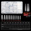 600pcs Transparent Full Cover Nail Tips with Scale Line - No Filing Needed, Traceless, Removable, Wearable False Fingernail Stickers in Box.