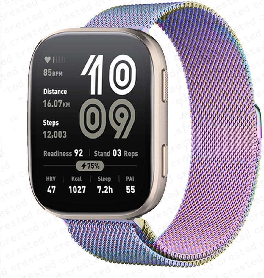 20mm 22mm watch Strap for Amazfit bip 6/5/Balance/GTS/4/mini/2/2e/3/GTR/4/2/3 Pro milanese loop bracelet huawei gt 5 4 3 2 Band