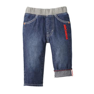 Pantalon long Hickory Indigo Blue [MIKI HOUSE], Pantalon, Denim, Logo, Simple, Garçons, Filles, Bébés, Enfants, Vêtements pour enfants, 10-3205-490, 110cm,